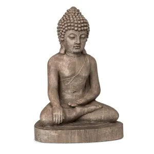 Blumfeldt Gautama, kerti szobor, 43 x 61 x 34 cm, fibreclay, barna
