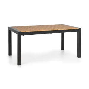 Blumfeldt Menorca Expand, kerti asztal, 163 x 95 cm, alumínium, polywood, teakfa