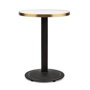Blumfeldt Patras Jewel, márvány asztal, szecessziós stílus, Ø: 57,5 cm, magasság: 75 cm, öntöttvas állvány #31094