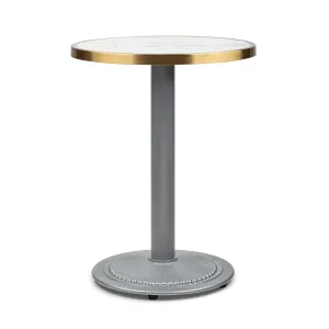 Blumfeldt Patras Jewel, márvány asztal, szecessziós stílus, Ø: 57,5 cm, magasság: 75 cm, öntöttvas állvány #31095
