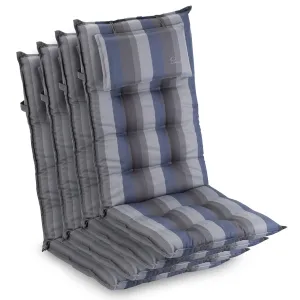 Blumfeldt Sylt, üléspárna, üléspárna székre, magas háttámla, párna, poliészter, 50 x 120 x 9 cm, 4 x huzat