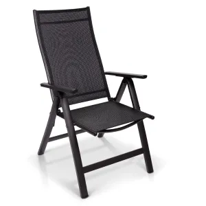 Blumfeldt London, kerti szék, textil, alumínium, 6 pozíció, összecsukható #31458