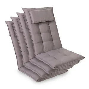 Blumfeldt Sylt, üléspárna, üléspárna székre, magas háttámla, párna, poliészter, 50 x 120 x 9 cm, 4 x üléspárna #31419
