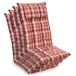 Blumfeldt Sylt, üléspárna, üléspárna székre, magas háttámla, párna, poliészter, 50 x 120 x 9 cm, 4 x alátét #31431