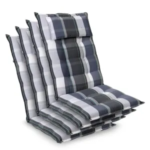 Blumfeldt Sylt, üléspárna, üléspárna székre, magas háttámla, párna, poliészter, 50 x 120 x 9 cm, 4 x alátét #955087