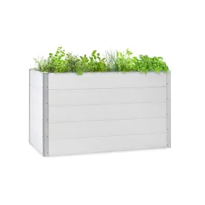 Blumfeldt Nova Grow, kerti ágyás, 150 x 91 x 100 cm, WPC, fa megjelenés, fehér