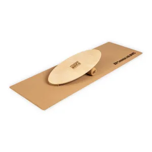 BoarderKING Indoorboard Allrounder, egyensúlyozó deszka, alátét, henger, fa / parafa #31283