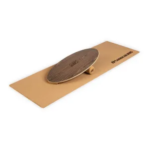 BoarderKING Indoorboard Allrounder, egyensúlyozó deszka, alátét, henger, fa / parafa #31284