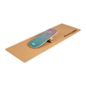 BoarderKING Indoorboard Flow, egyensúlyozó deszka, alátét, henger, fa / parafa #32646