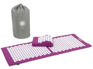 BODHI Vital XL Set akupresszúrás matrac és párna Szín: padlizsán
