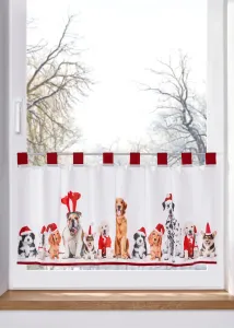 Ablaktábla függöny karácsonyi mintával