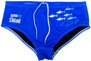 Férfi úszónadrág borntoswim sharks brief blue m