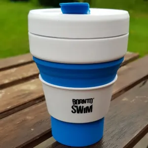 Borntoswim pocket size foldable reusable cup kék