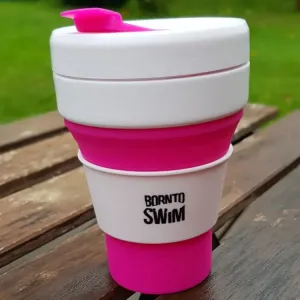 Borntoswim pocket size foldable reusable cup rózsaszín