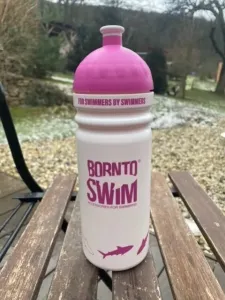 Borntoswim shark water bottle rózsaszín