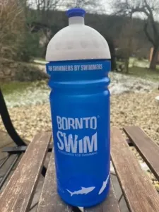 Ivópalack borntoswim shark water bottle kék