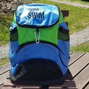 Hátizsák úszóknak borntoswim shark mini backpack zöld/kék