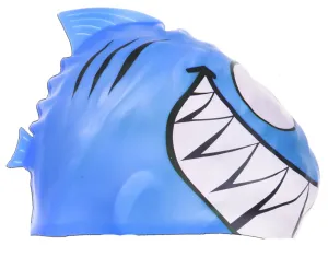 Gyermek úszósapka borntoswim shark junior swim cap kék