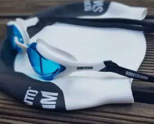 úszószemüveg borntoswim elite swim goggles kék/fehér
