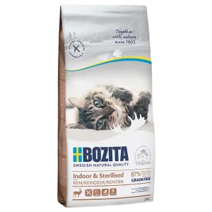 2kg Bozita gabonamentes Indoor & Sterilised rénszarvas száraz macskatáp