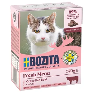 6x370g Bozita falatok szószban nedves macskatáp- Marha