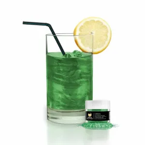 Ehető csillámpor italokba - zöld - Green Brew Glitter® - 4 g - Brew Glitter #1116599