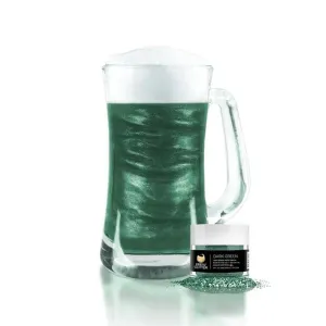 Ehető csillámpor italokhoz - sötétzöld - Dark Green Brew Glitter® - 4 g - Brew Glitter #1114975