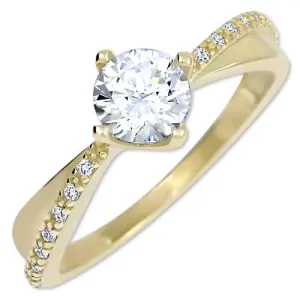 Brilio Arany női gyűrű kristályokkal 229 001 00806 50 mm