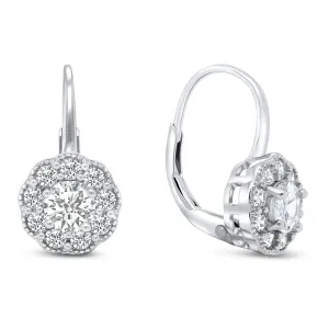 Brilio Silver Csillogó ezüst függő fülbevaló cirkónium kövekkel EA333W #1313796