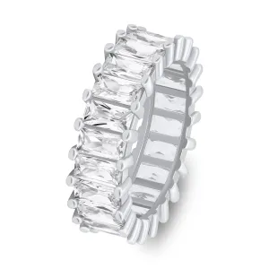 Brilio Silver Csillogó ezüst gyűrű átlátszó cirkónium kövekkel RI087W 56 mm