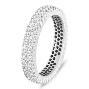 Brilio Silver Csillogó ezüst gyűrű átlátszó cirkónium kövekkel RI117W 50 mm