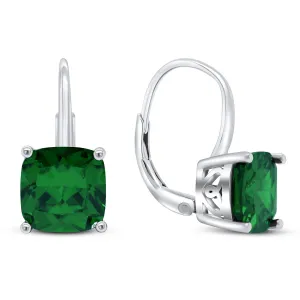 Brilio Silver Divatos ezüst fülbevaló zöld cirkónium kővel EA301WG