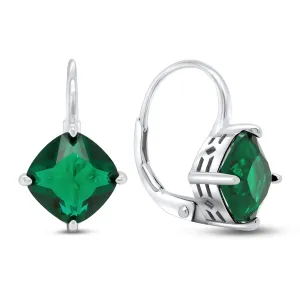 Brilio Silver Divatos ezüst fülbevaló zöld cirkónium kővel EA304WG