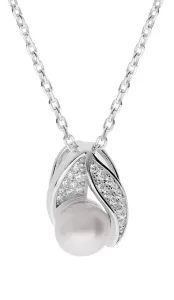 Brilio Silver Elegáns ezüst nyaklánc igazgyönggyel MPD0176B (lánc, medál)Elegáns