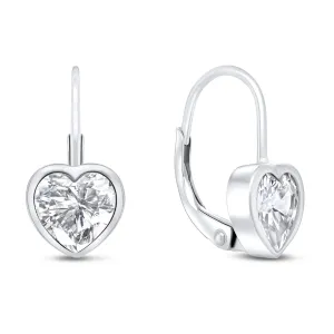 Brilio Silver Gyengéd ezüst szív fülbevalók EA335W