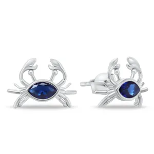 Brilio Silver Gyönyörű ezüst fülbevaló kék cirkónium kövekkel Rák EA862W