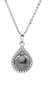 Brilio Silver Gyönyörű ezüst nyaklánc valódi Tahiti gyönggyel TA/MP05320A (lánc, medál)