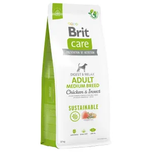 2x12kg Brit Care Dog Sustainable Adult Medium Breed Chicken & Insect száraz kutyatáp