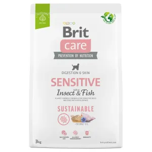 3kg Brit Care Dog Sustainable Sensitive Fish & Insect száraz kutyatáp