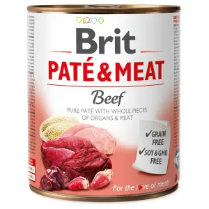 6x800g Brit Paté & Meat Adult nedves kutyatáp-marha
