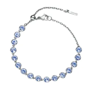 Brosway Csillogó acél karkötő kék kristályokkal Symphonia BYM152