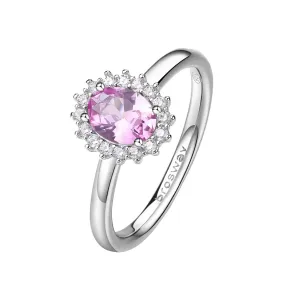 Brosway Elegáns ezüst gyűrű Fancy Vibrant Pink FVP73 50 mm