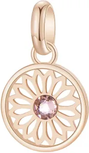Brosway Rózsaszín aranyozott acél mandala medál kristállyal Très Jolie BTJM268