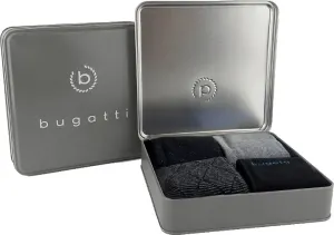 Bugatti 4 pack - férfi zokni 6359X-610 black 39-42