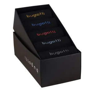 Bugatti 5 pack - férfi zokni 6260X-610 black 39-42