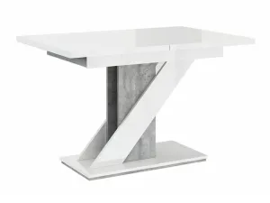 Asztal Goodyear 105 (Fényes fehér + Beton)