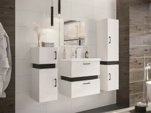 Fürdőszoba garnitúra Hartford C100 (Fehér + Fekete)
