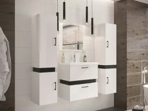 Fürdőszoba garnitúra Hartford C101 (Fehér + Fekete)