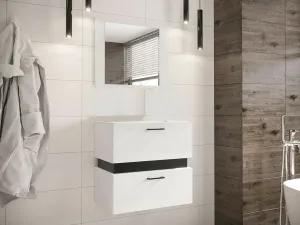 Fürdőszoba garnitúra Hartford C104 (Fehér + Fekete)