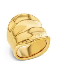 Calvin Klein Masszív aranyozott gyűrű Elemental 35000646 56 mm